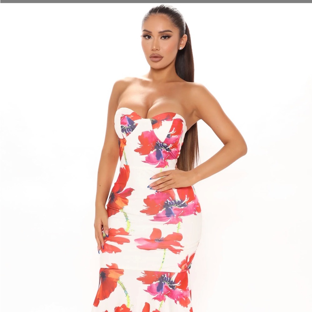 Fashion Nova Beauty Status Satin Maxi Dress